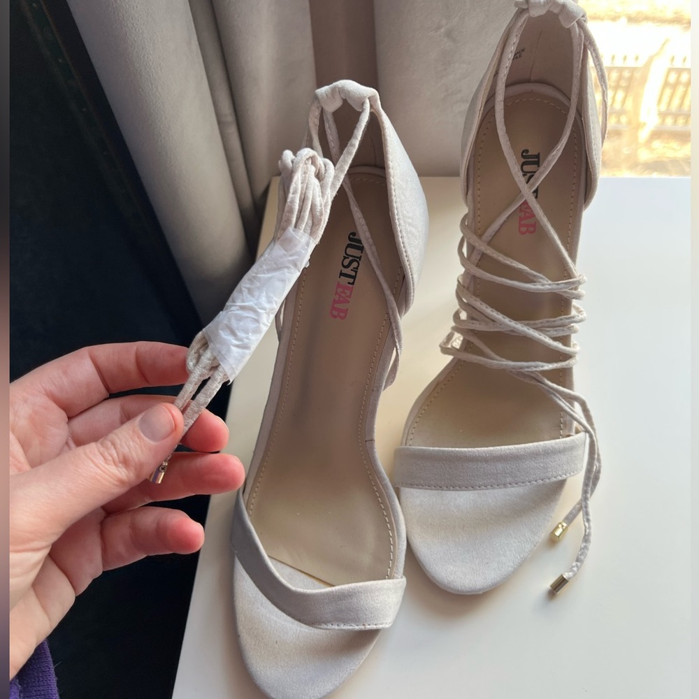 Eleri Open-toed Heels with Ties - Picture 5 of 9